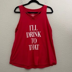 Grayson Threads I'll Drink To That Red Tank Top Size XL